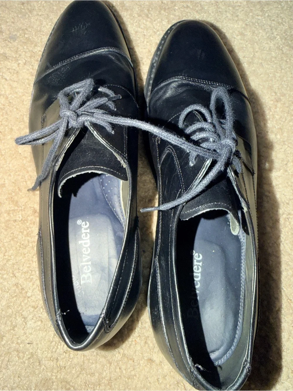 Studio Belvedere‎ Dayton Black Leather Cap Toe Oxford Dress Shoes Men’s 11.5 D